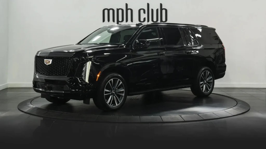 Black Cadillac Escalade side view